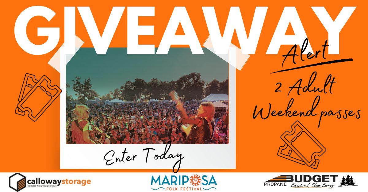 giveaway graphic for 2 weekend passes