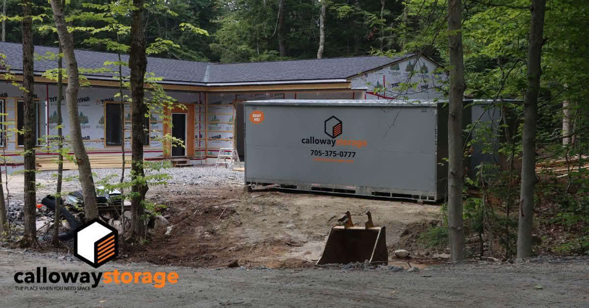 container at a construction site