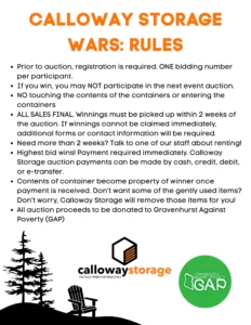 Muskoka Storage Wars hosted by Calloway Storage! Celebrating 10 years in style!