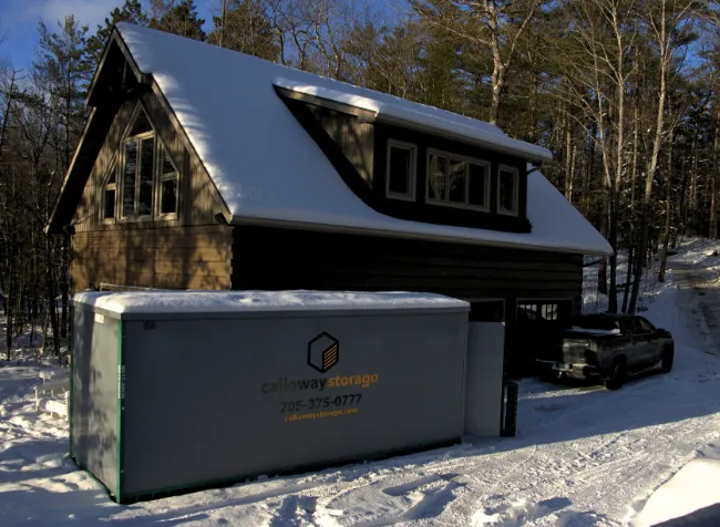 Winter Storage. Portable Storage with Calloway Storage available from Parry Sound to Toronto, from Collingwood to Minden! Portable Storage throughout central ontario with Calloway Storage.