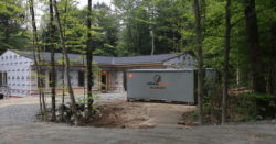 Portable storage container in Parry Sound Ontario job site storage construction storage containers