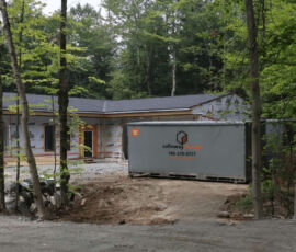 Portable storage container in Parry Sound Ontario job site storage construction storage containers